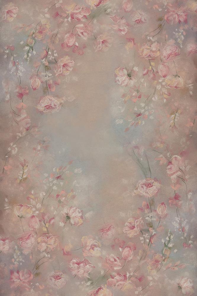 Fox Retro Floral Vinyl Backdrop for Photography