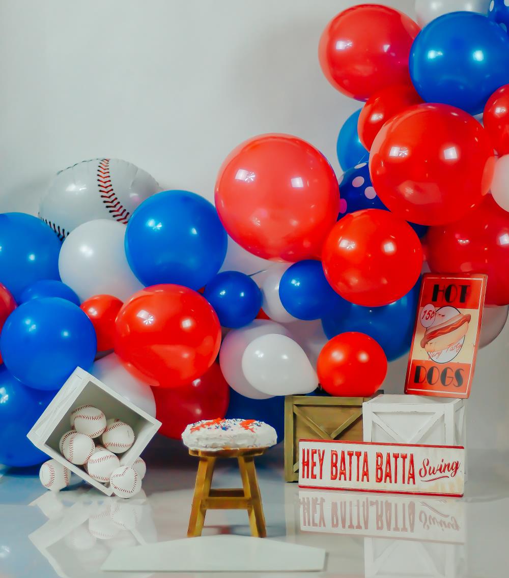 Fox Hey Batta Batta Baseball Sports Vinyl Backdrop Designed by Kayla Miller