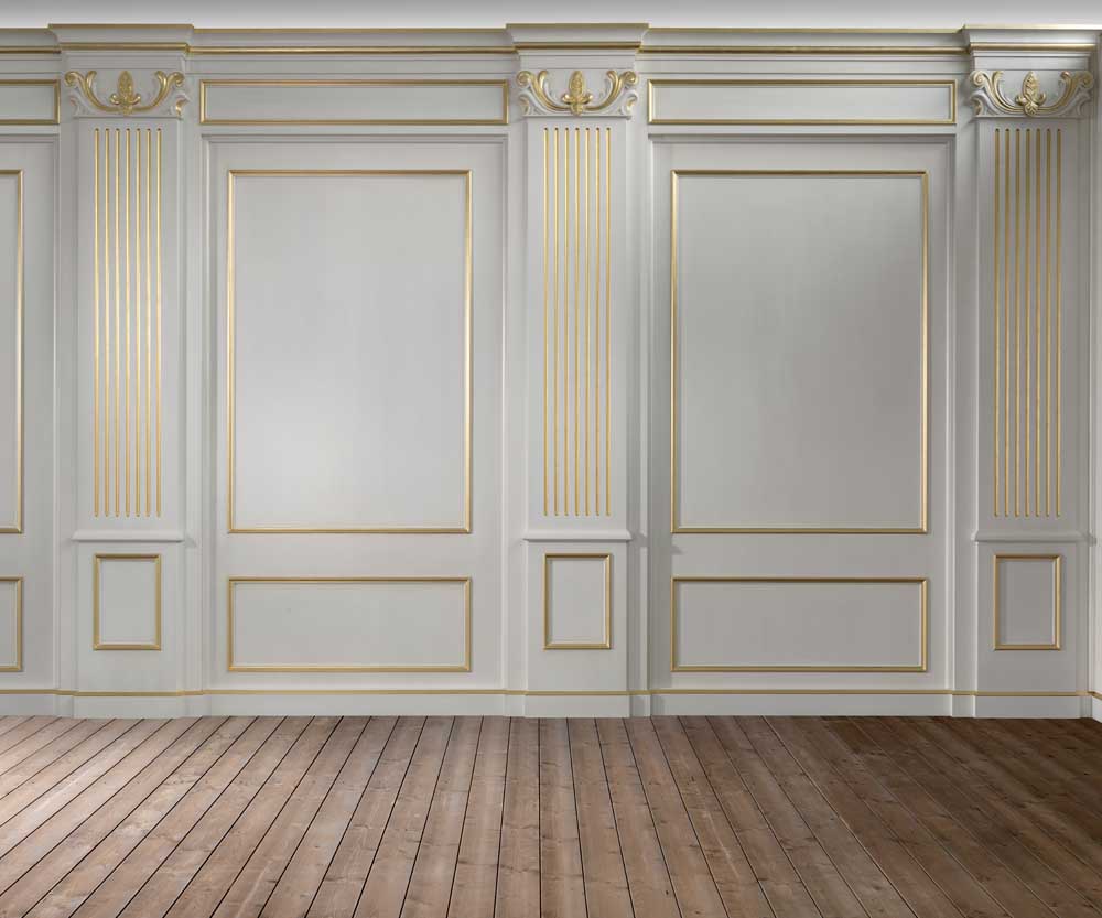 Fox Wall Backdrop with Moldings Portrait Photography Vinyl