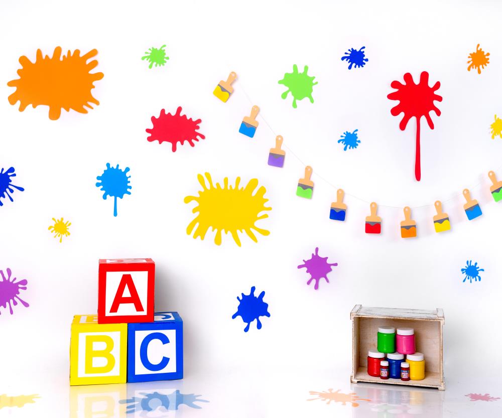 Fox Cartoon English Vinyl Backdrop Designed by Claudia Uribe