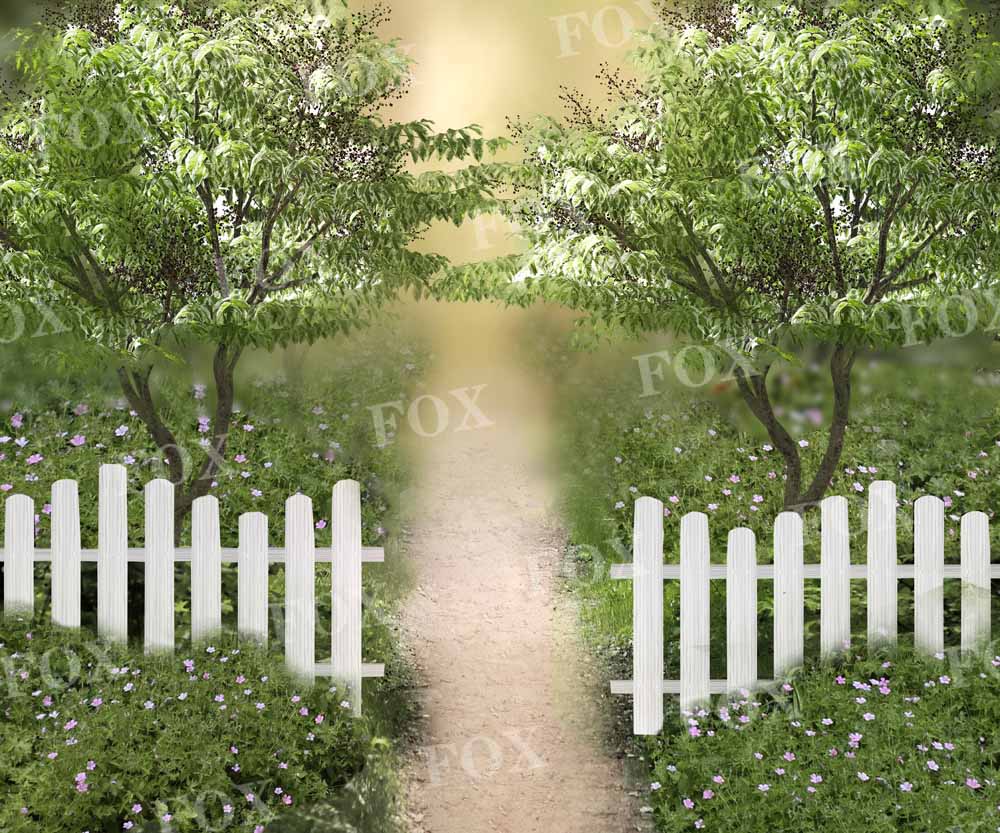 Fox Spring Garden Path With Sweep Option Vinyl Backdrop