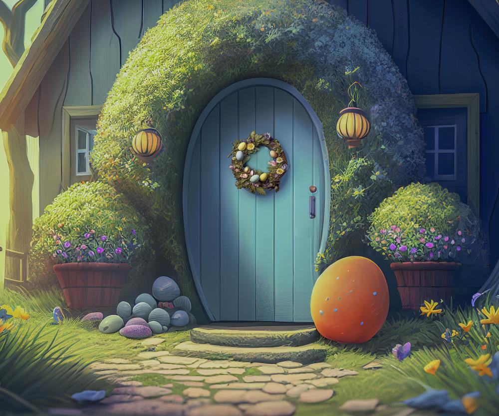 Fox Easter The World of Forest Magic Vinyl/Fabric Backdrop Designed by Blanca Perez