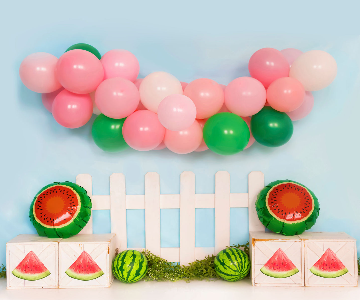 Fox Summer Cakesmash Watermelon Birthday Vinyl Backdrop