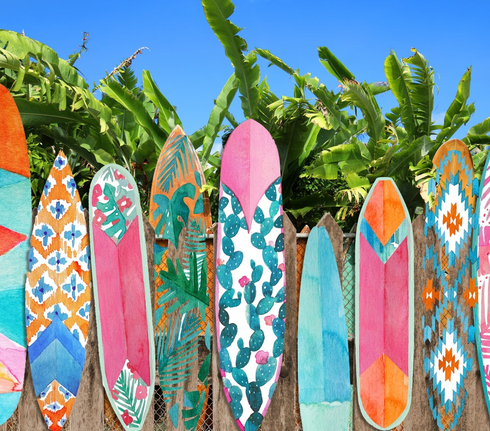 Fox Summer Surfboard Vinyl Backdrop