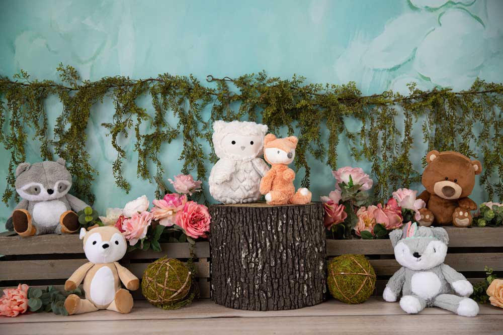 Fox Rolled Forest Toy Vinyl Backdrop Designed By Blanca Perez - Foxbackdrop