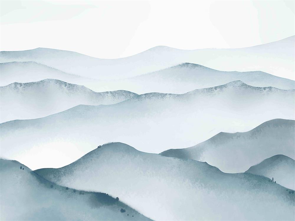 Fox Spring Rolled Landscape Picture Early Morning Fog Vinyl Photography Backdrop - Foxbackdrop