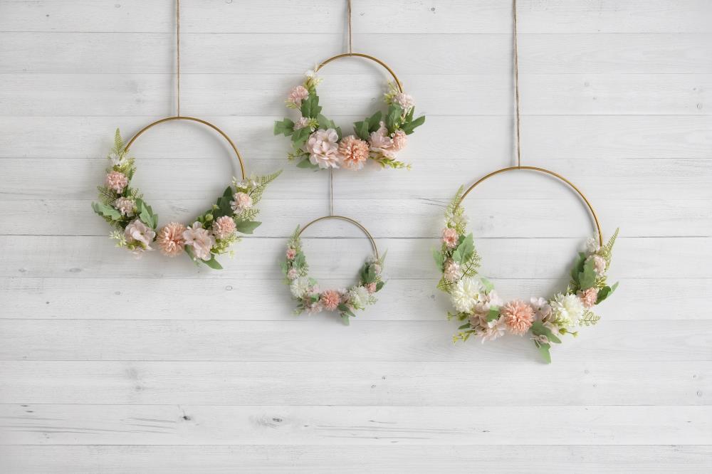 Fox Boho Wreath Artificial Flower Mother's Day Vinyl Backdrop