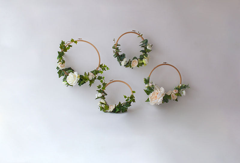 Fox Boho Indoor Spring Artificial Flower Wreath Mother's Day Vinyl Backdrop