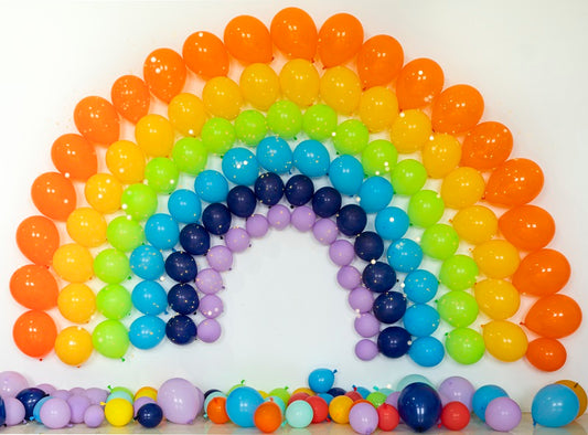 Fox Birthday Rainbow Bridge Balloon Vinyl Backdrop