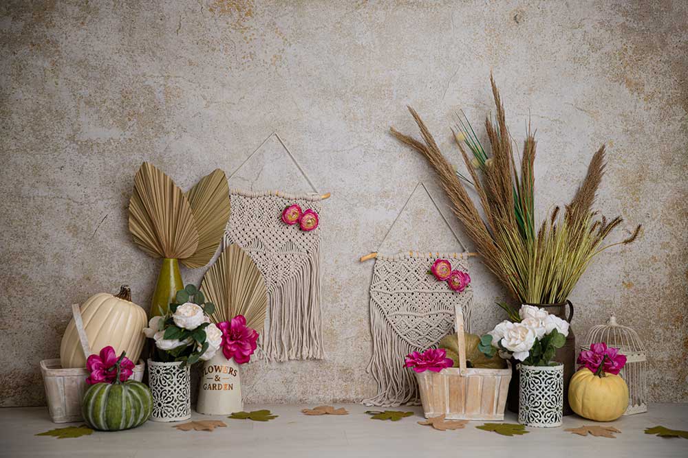Fox Mother's Day Boho French Style Autumn Vinyl Backdrop Designed By Blanca Perez