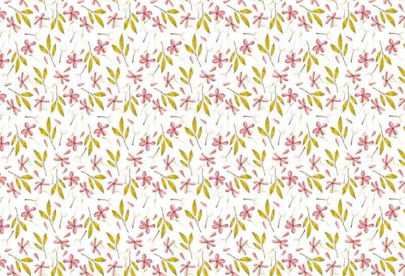 Fox Small Grass Flower Vinyl Photo Backdrop