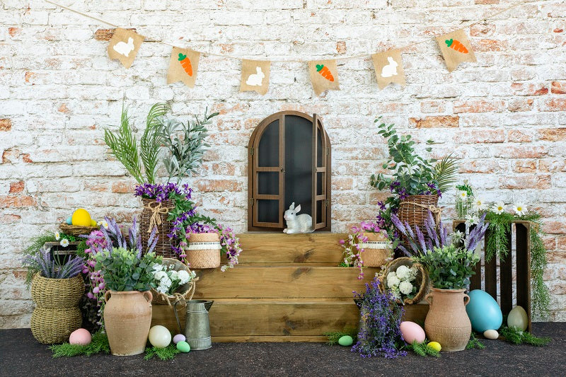 Fox Easter Eggs Vinyl Photography Backdrop