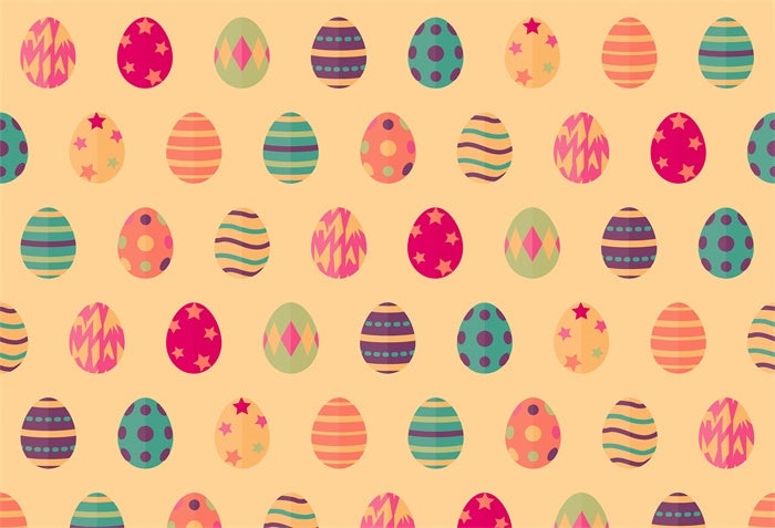 Fox Easter Egg Hunt Colourful Vinyl Photography Backdrop