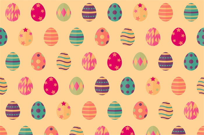Fox Easter Egg Hunt Colourful Vinyl Photography Backdrop