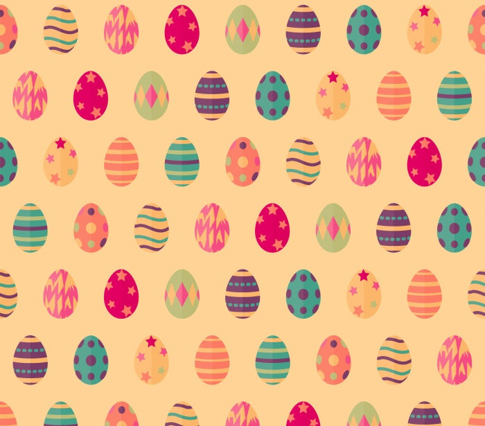 Fox Easter Egg Hunt Colourful Vinyl Photography Backdrop