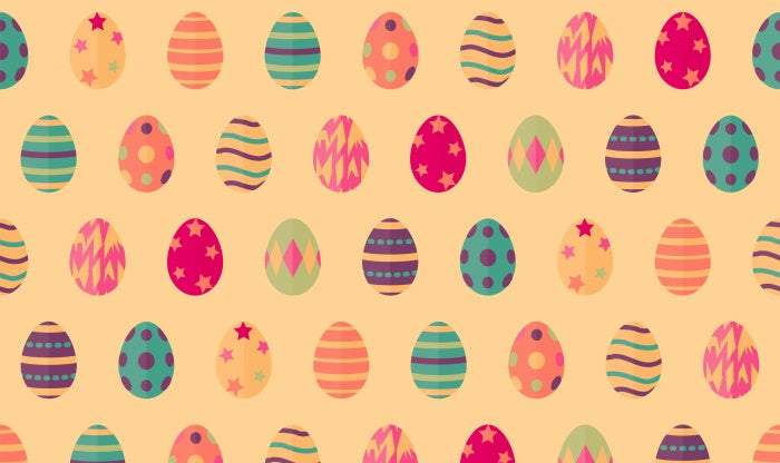 Fox Easter Egg Hunt Colourful Vinyl Photography Backdrop