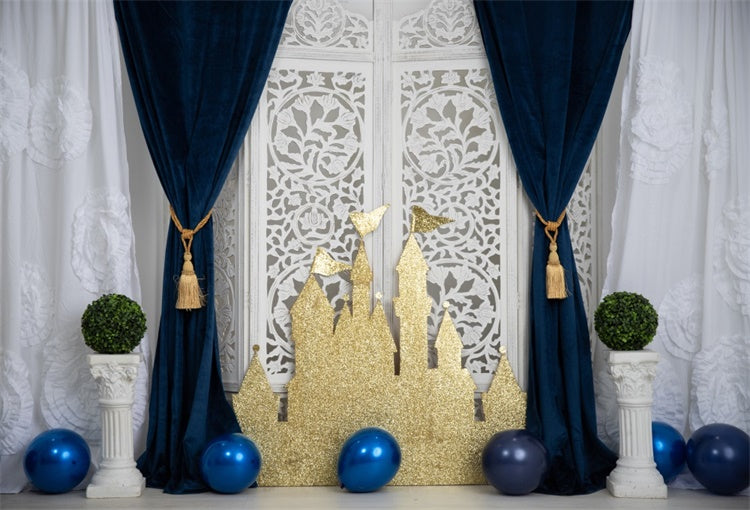 Fox Birthday Girl Castle Vinyl Backdrop Designed By Blanca Perez