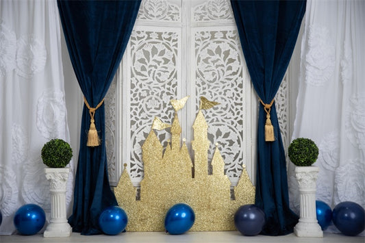 Fox Birthday Girl Castle Vinyl Backdrop Designed By Blanca Perez