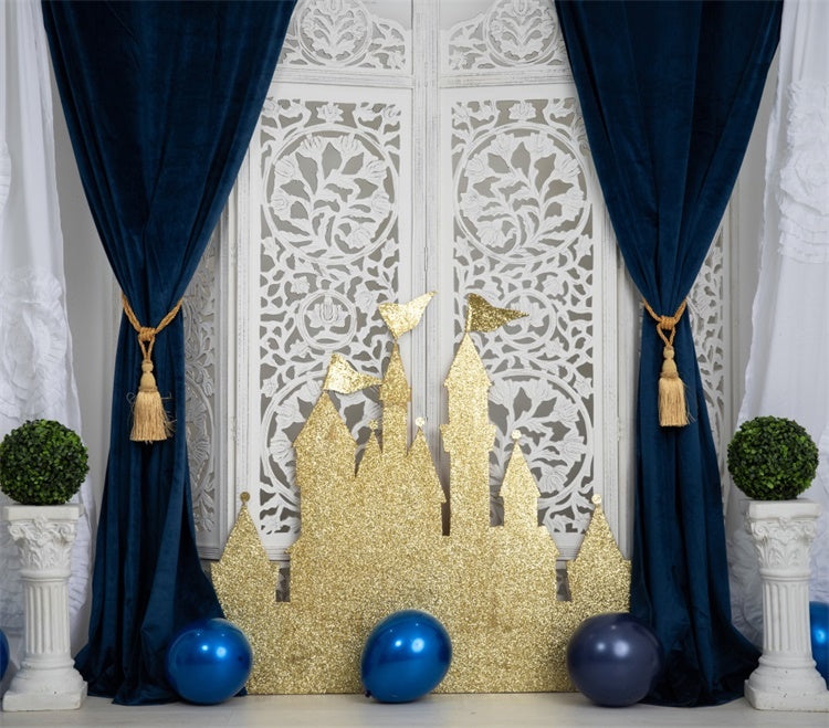 Fox Birthday Girl Castle Vinyl Backdrop Designed By Blanca Perez