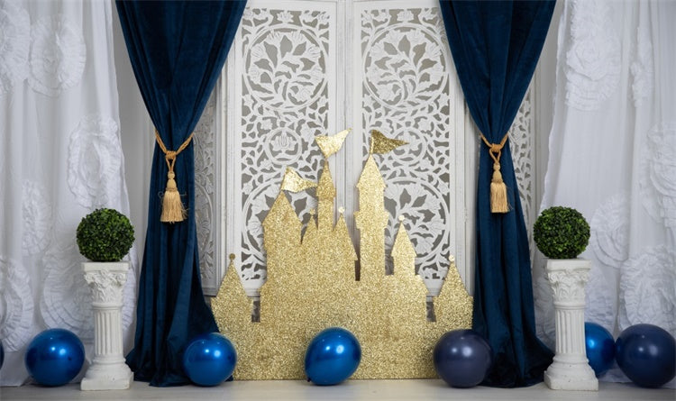 Fox Birthday Girl Castle Vinyl Backdrop Designed By Blanca Perez