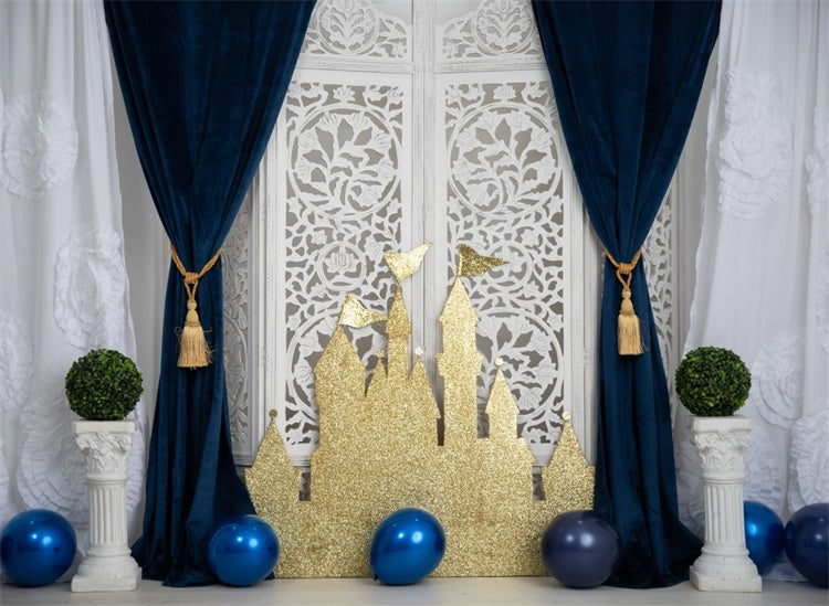 Fox Birthday Girl Castle Vinyl Backdrop Designed By Blanca Perez
