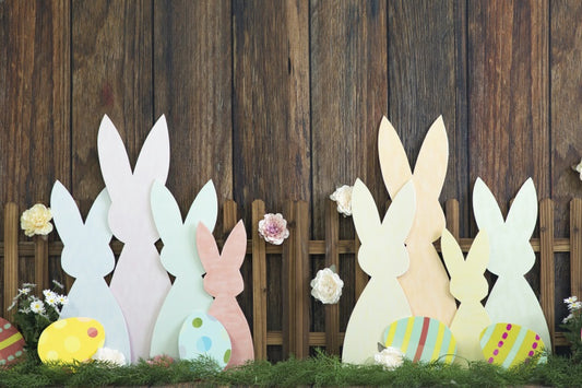 Fox Easter Rabbit Bunny Vinyl Photography Backdrop