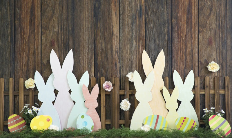 Fox Easter Rabbit Bunny Vinyl Photography Backdrop
