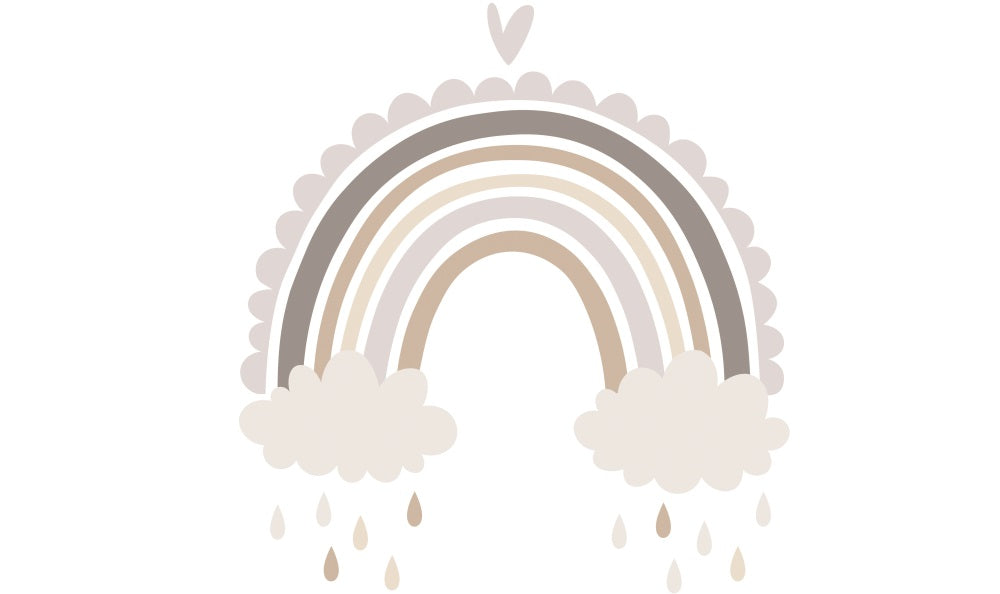 Fox Valentine's Day Boho Rainbow Rain Mother's Day Vinyl Backdrop