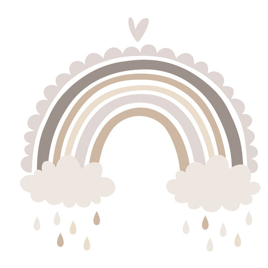 Fox Valentine's Day Boho Rainbow Rain Mother's Day Vinyl Backdrop