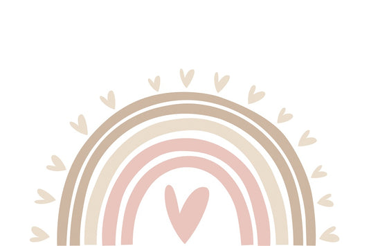 Fox Valentine's Day Boho Rainbow Mother's Day Vinyl Backdrop