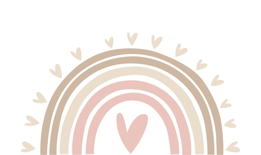 Fox Valentine's Day Boho Rainbow Mother's Day Vinyl Backdrop