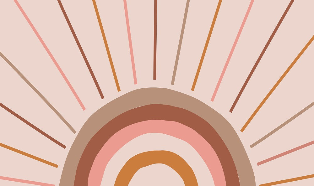 Fox Pink Rainbow Boho Mother's Day Vinyl Backdrop