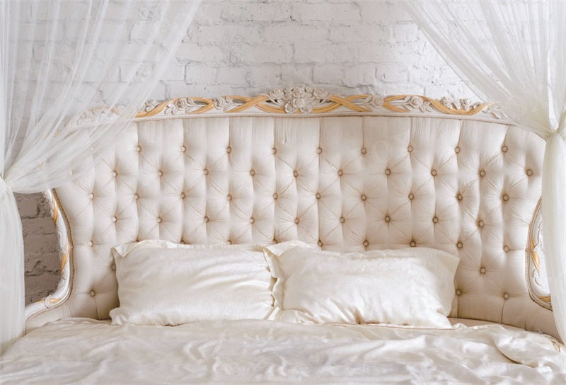 Fox White Headboard Mother's Day Vinyl Backdrop for Photography