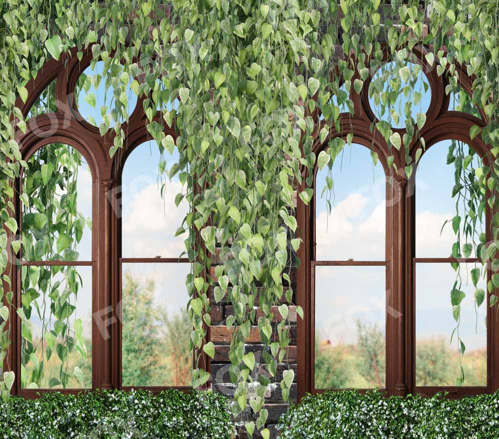 Fox Spring Window Wall Vinyl Photography Backdrop