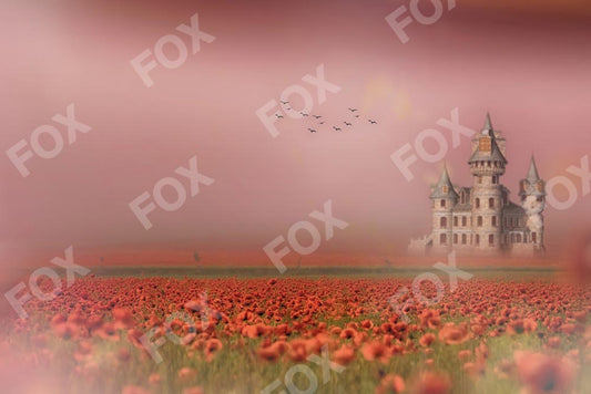 Fox Castle Garden Vinyl Photography Backdrop