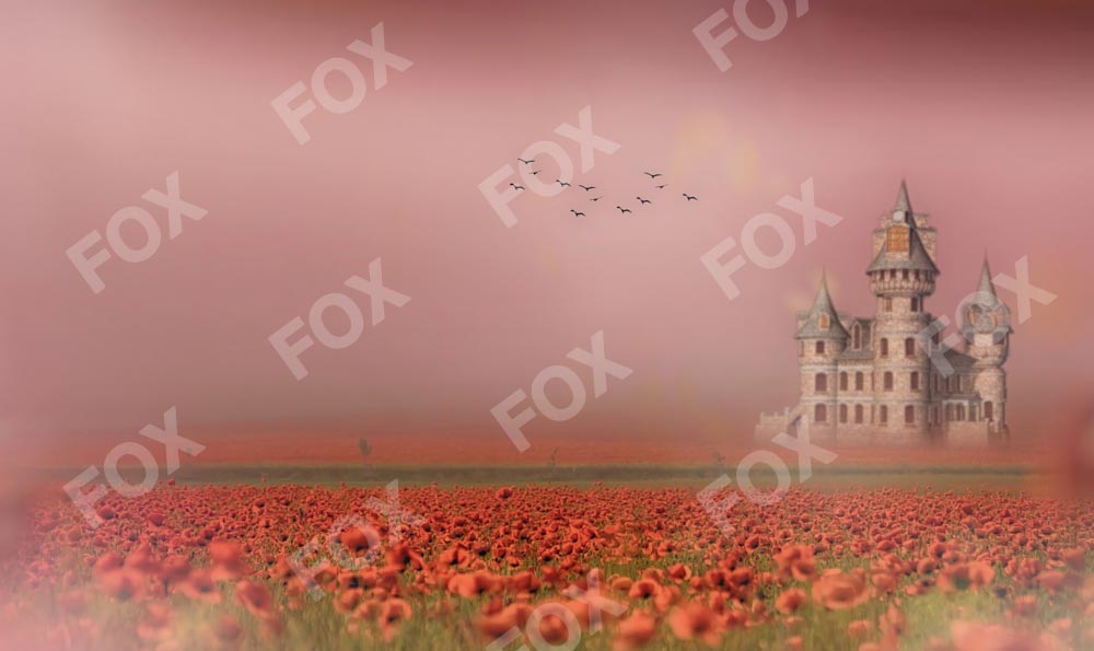 Fox Castle Garden Vinyl Photography Backdrop