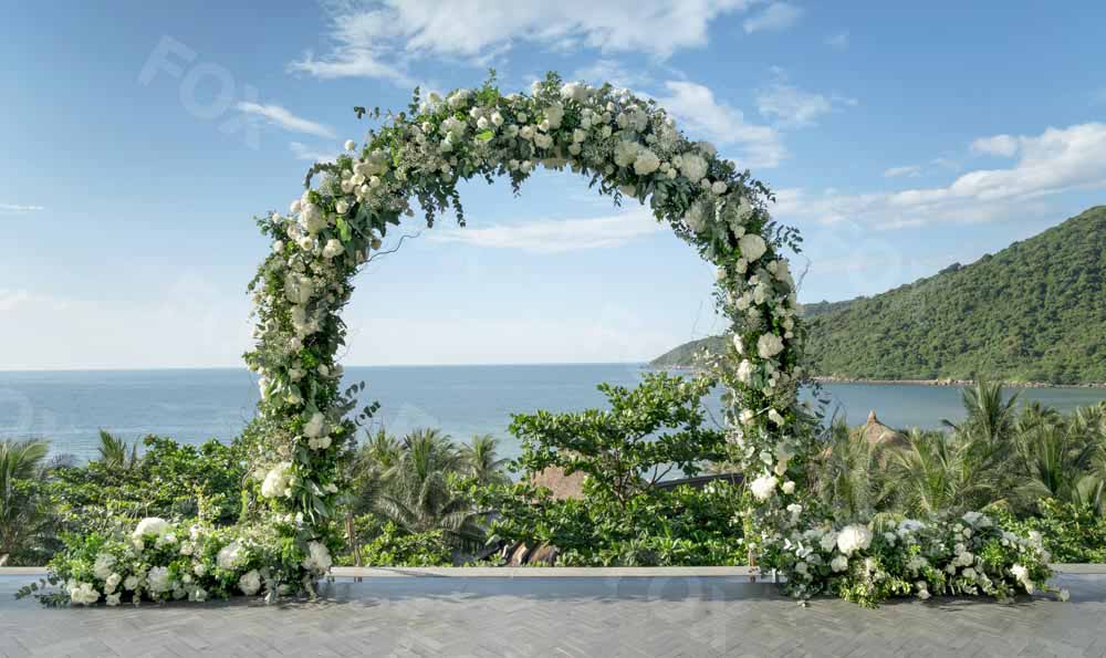 Fox Outdoor Wedding Photography Arch Seaside Vinyl Backdrop