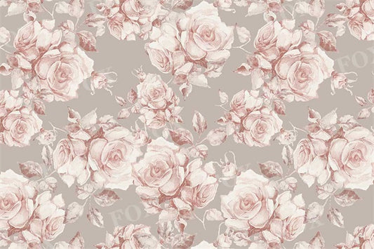 Fox Retro Light Rose Adult Vinyl Photography Backdrop