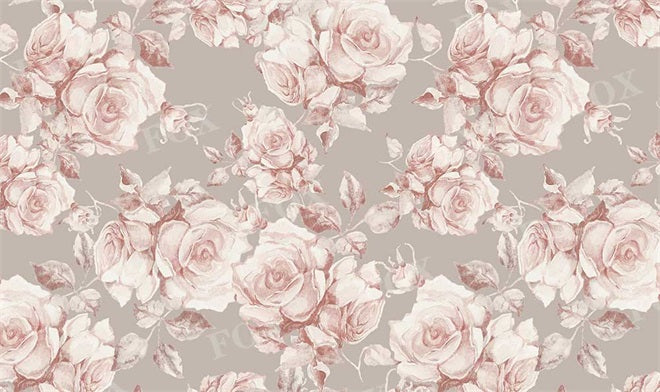 Fox Retro Light Rose Adult Vinyl Photography Backdrop