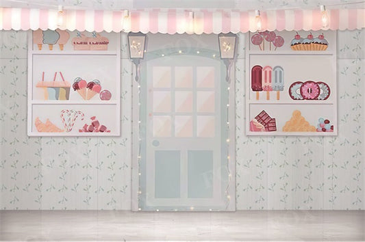 Fox Newborn Candy Door Cake Smash Vinyl Photography Backdrop