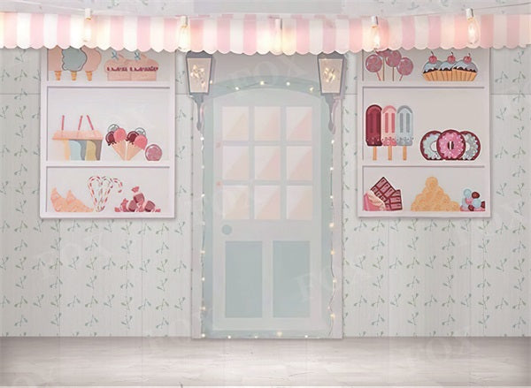 Fox Newborn Candy Door Cake Smash Vinyl Photography Backdrop