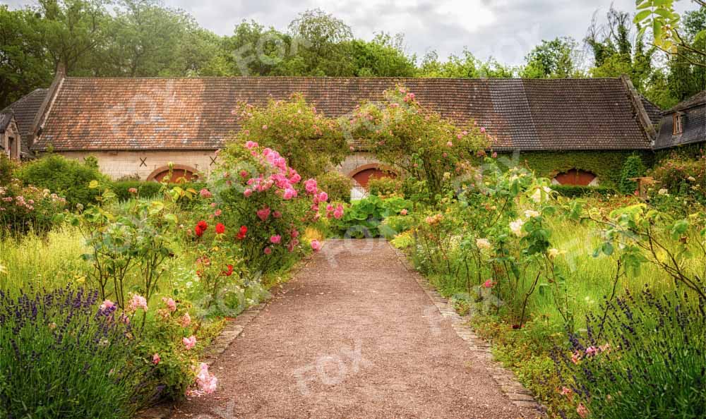 Fox Spring Manor Real Scene Vinyl Photography Backdrop