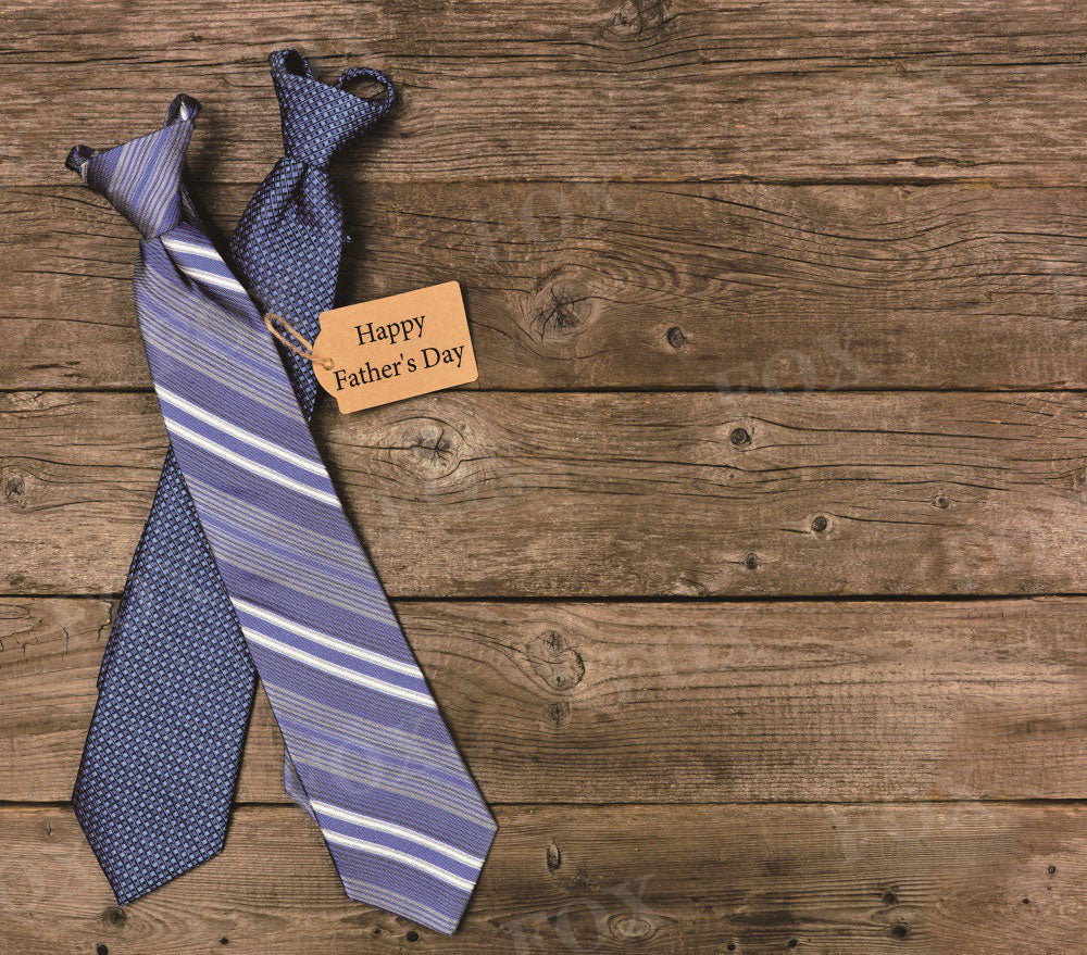 Fox Dad Father's Day Tie Vinyl Photography Backdrop