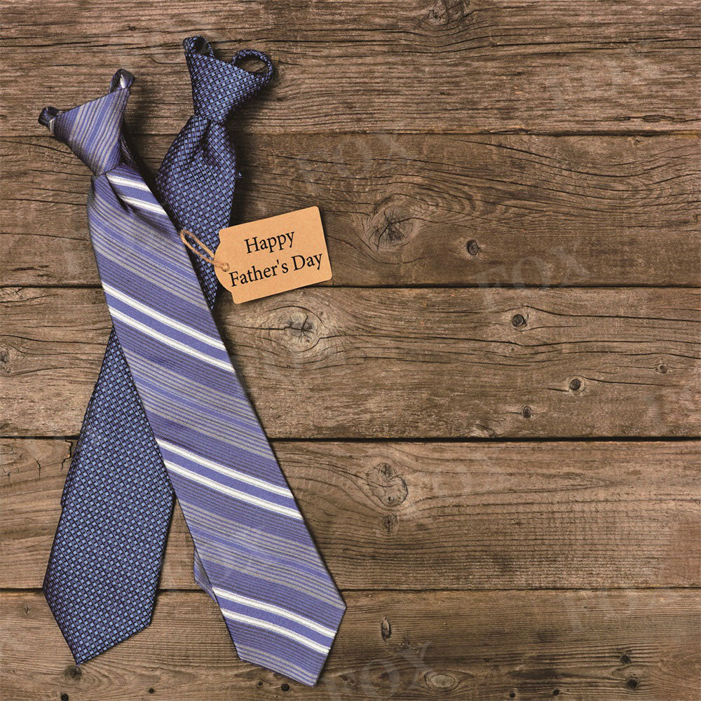 Fox Dad Father's Day Tie Vinyl Photography Backdrop