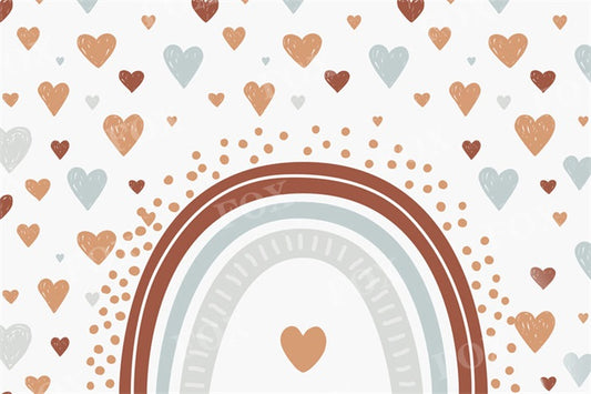 Fox Valentine's Day Rainbow Mother's Day Vinyl Backdrop