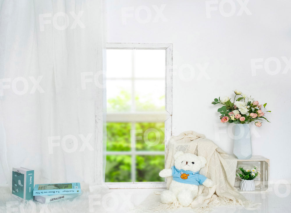 Fox Study Curtain Toy Window Vinyl Photography Backdrop