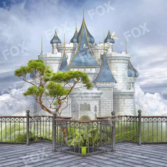 Fox Fairy Tale Castle Summer Vinyl Photography Backdrop