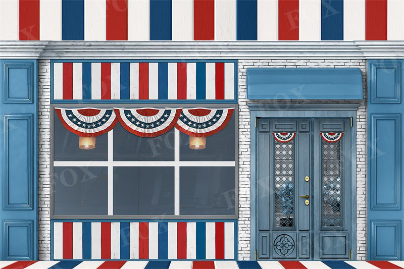 Fox 4th of July Shop Vinyl Photography Backdrop Designed by JT photography