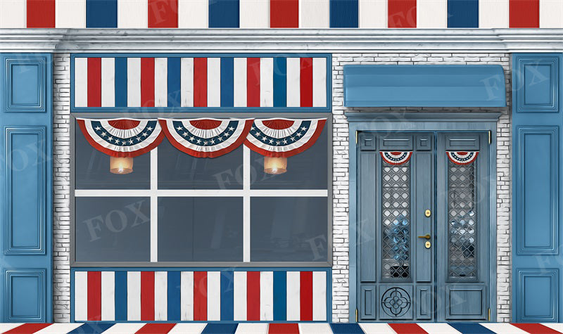 Fox 4th of July Shop Vinyl Photography Backdrop Designed by JT photography