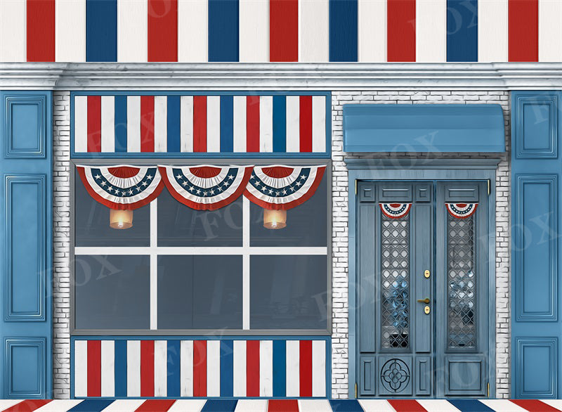 Fox 4th of July Shop Vinyl Photography Backdrop Designed by JT photography